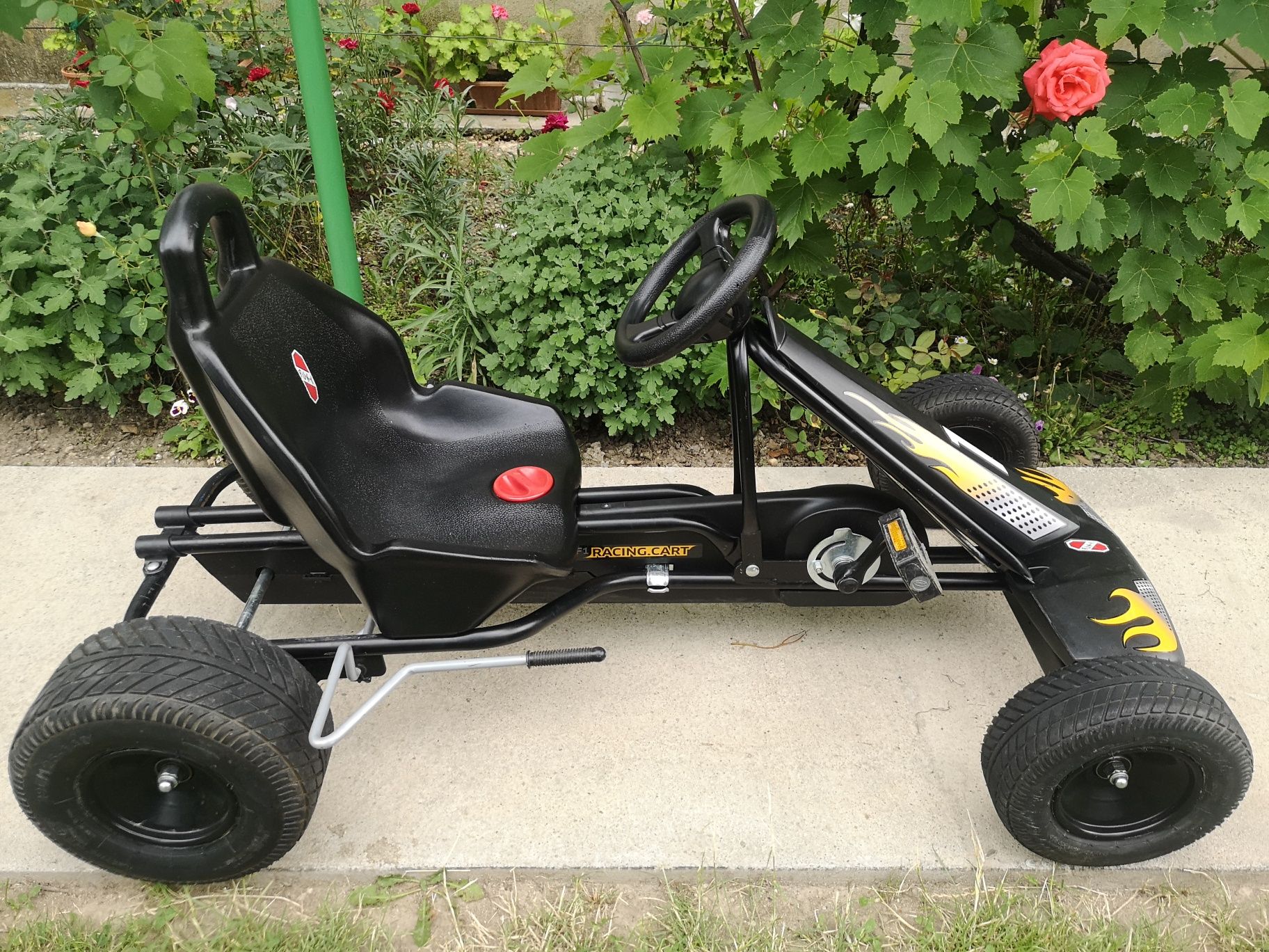 Cart/Kart cu pedale PUKY F1 pentru copii 6 la 12 ani negru