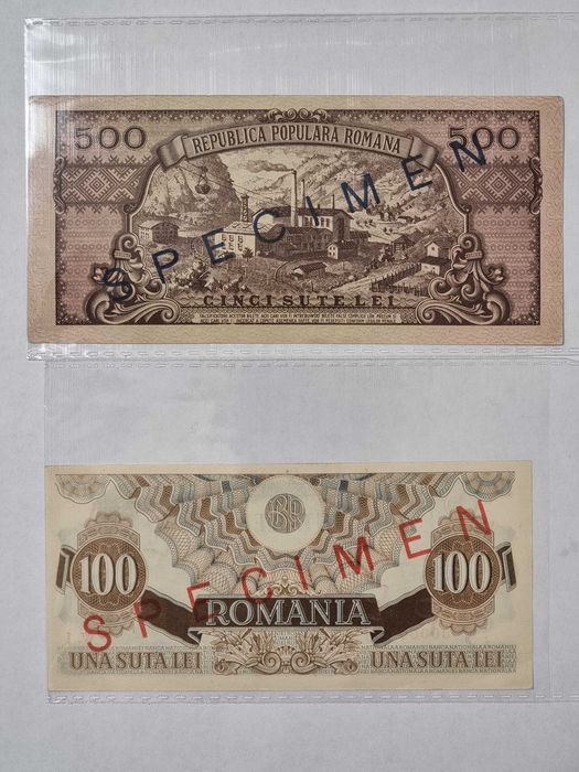 SPECIMEN! Colectie 8 bancnote romanesti vechi FOARTE RARE SPECIMEN UNC