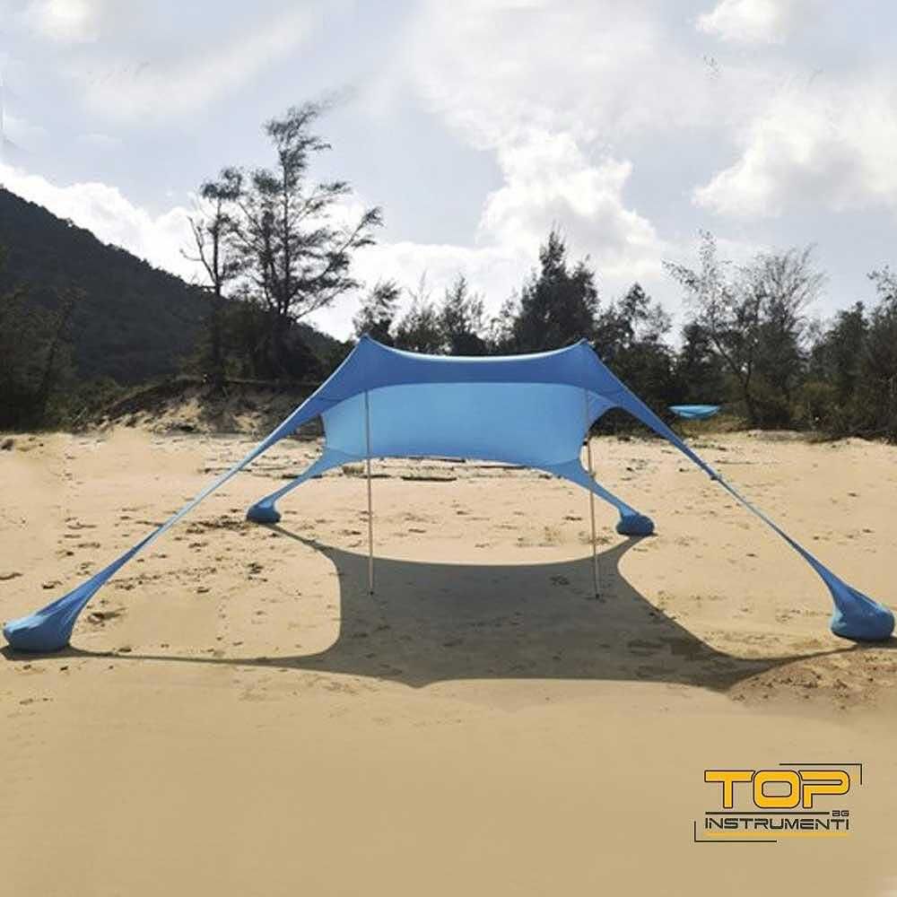 Тента за плаж със защита UV50+, 450x450x160 см