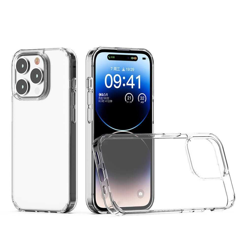 Apple iPhone 16 15 14 13/12 Удароустойчив Прозрачен Кейс с Твърд Гръб