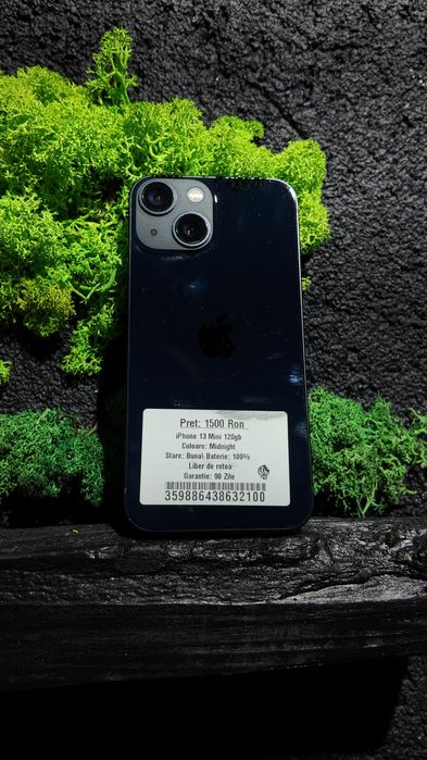 iPhone 13 Mini 128gb Black Neverlocked Bat 100%/Fact+Garantie