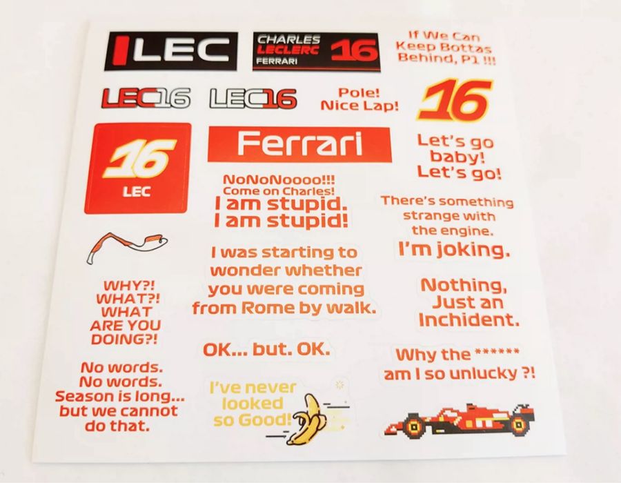 Наклейки f1