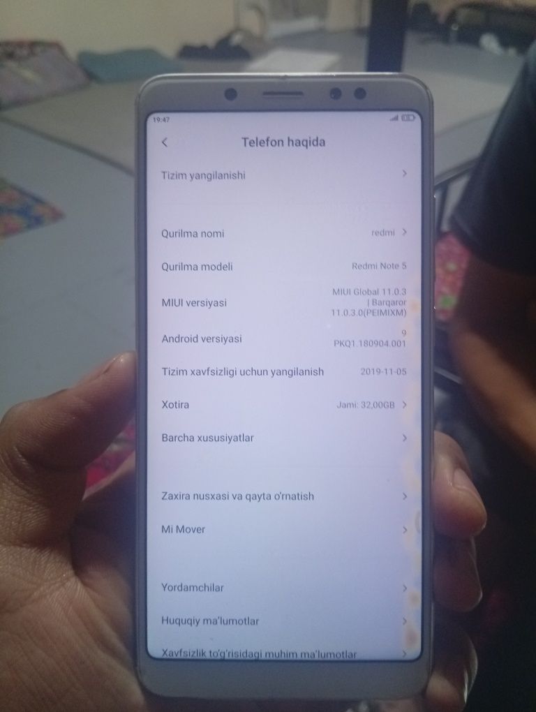 Redmi 5pro 32/3  aybi yuq