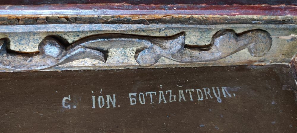 Icoana veche Deisis datata 1825