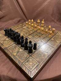 Ръчна изработка шах табла интарзия Турция