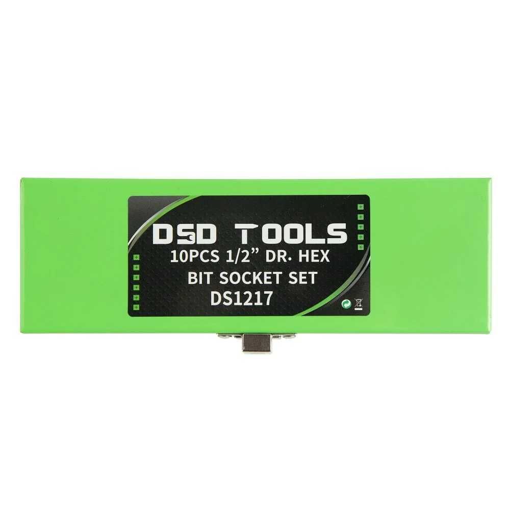 DSD TOOLS 10PCS 1/2"dr set de biti hexagonali DS1217