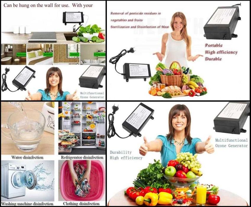 100гр./200 Грама/Час 10W 20W Озон Генератор Озонатор Вода Въздух Кухня