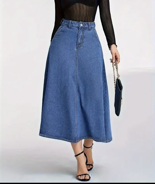 Fusta blugi material lejer