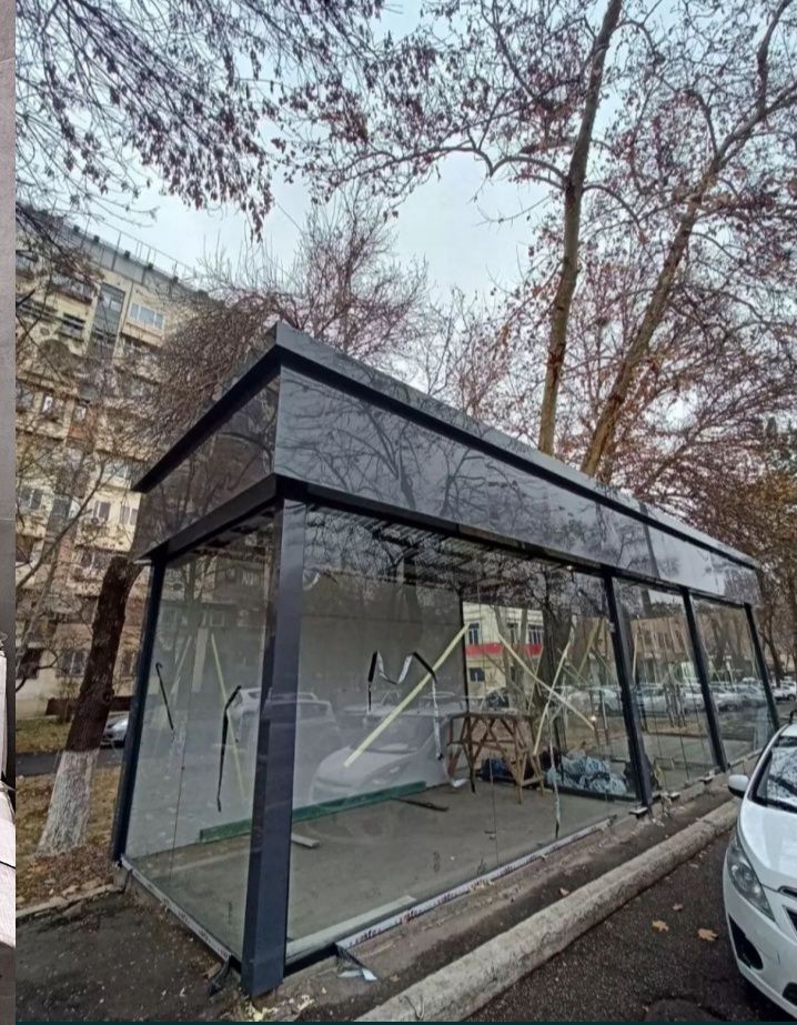 Калённое стекло 40$