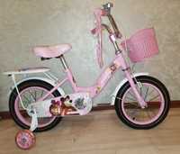 Продажа. Детский велосипед для девочек. На 3-5 лет. Размер 14 дюймов.