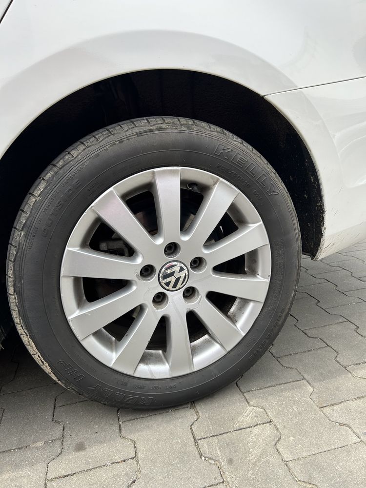 Vând jante aliaj vw 5x112 cu tot cu cauciucuri de vara KELLY 205/55R16