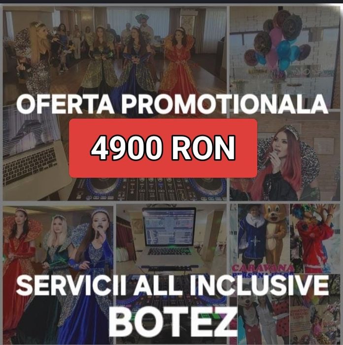 Oferta Botez! Dj+Foto+Video+ Ursitoare+Animator+ Decor Baloane