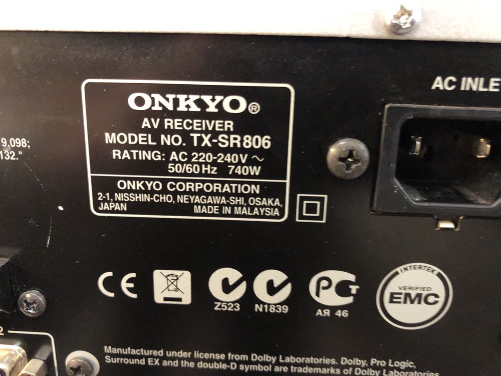 Onkyo TX-SR806 resiver