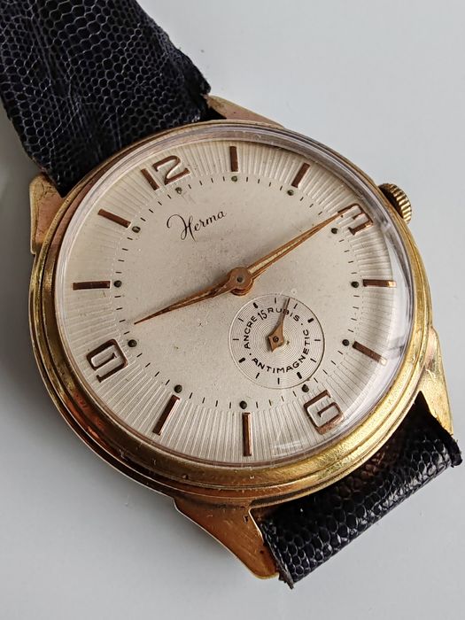 Ceas Herma Jumbo 38 mm Manual Funcționează excelent!