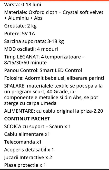 Balansoar electric bebelusi