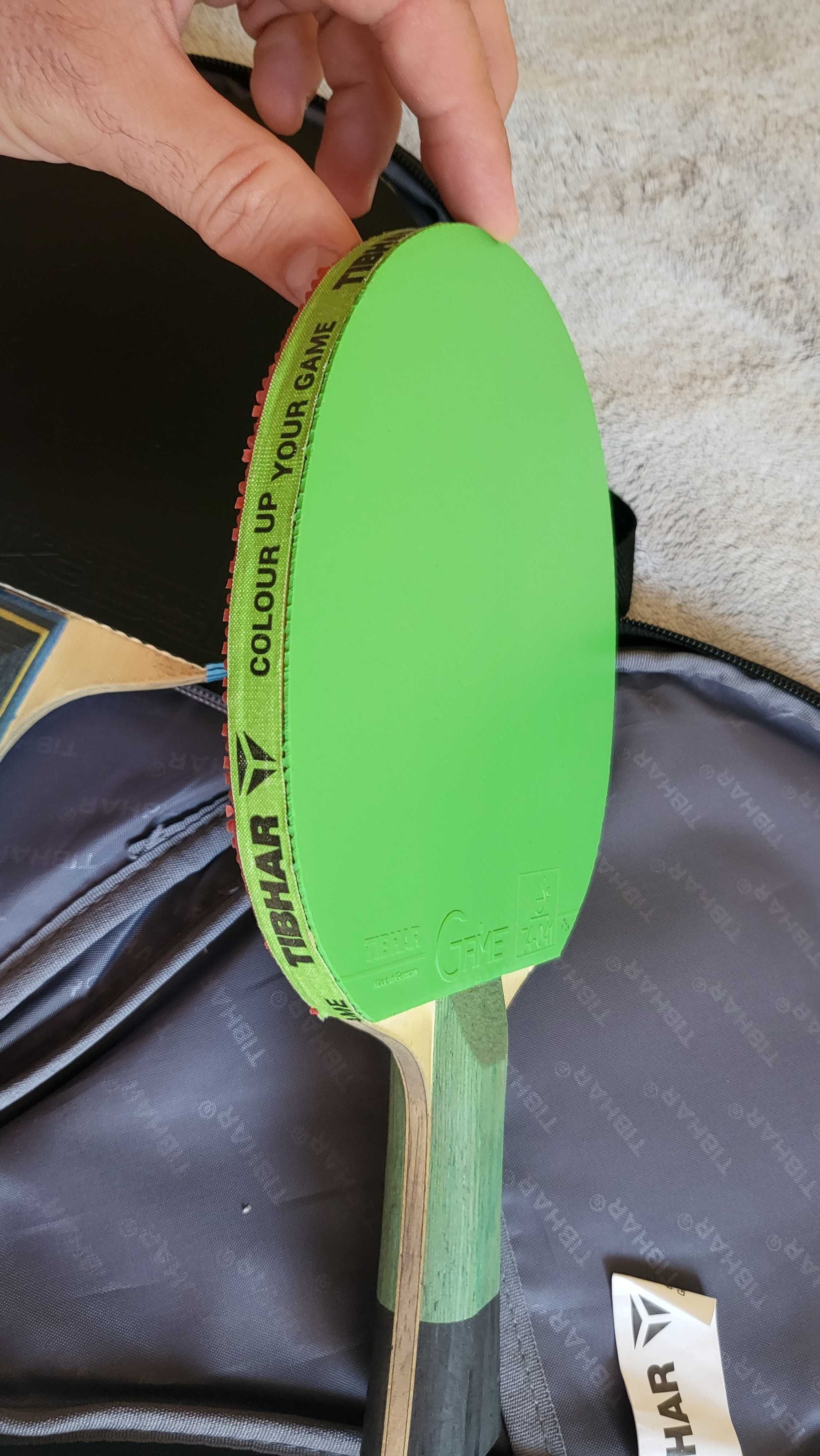 Хилка за тенис на маса Tibhar Pro Green +оригинален калъф Tibhar