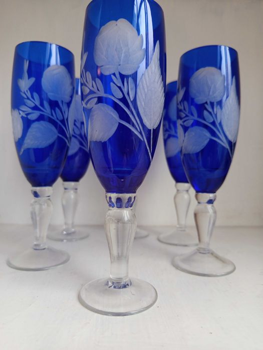 Кристални чаши Бохемия високи, колекционерски