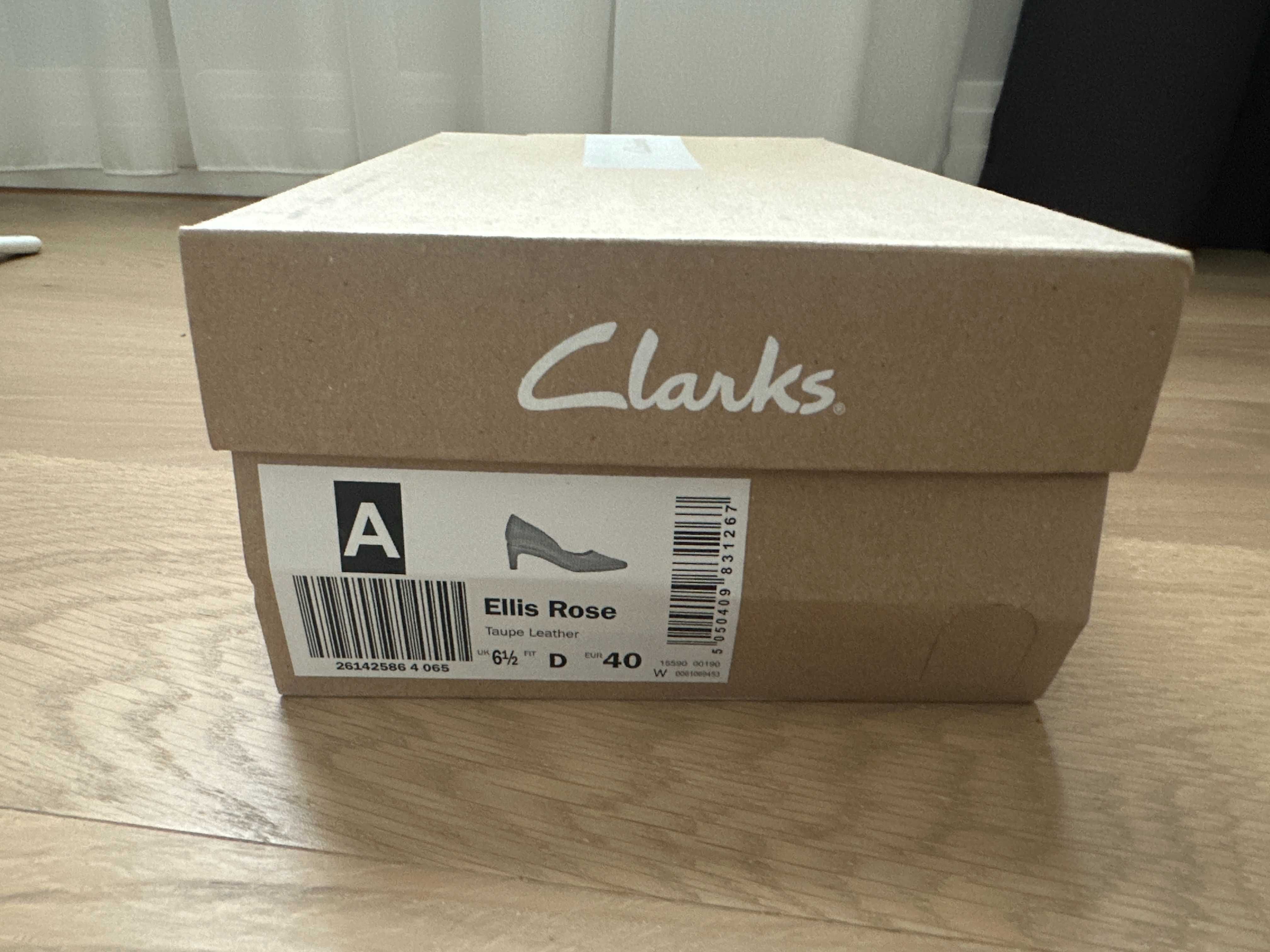 Pantofi cu toc Clarks Ellis Rose, marimea 40, nude/rose