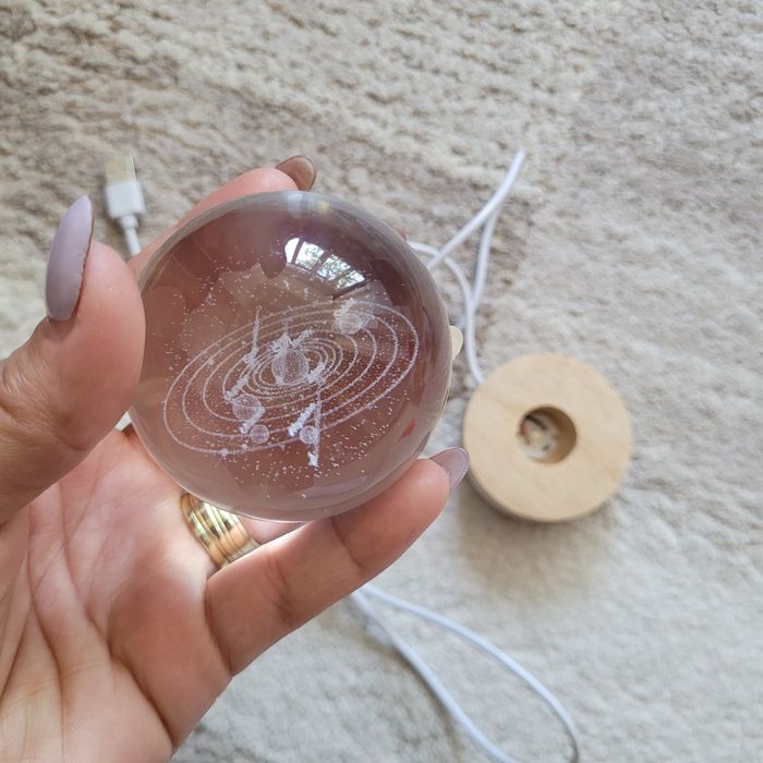Glob decorativ planete cu lumina schimbătoare
