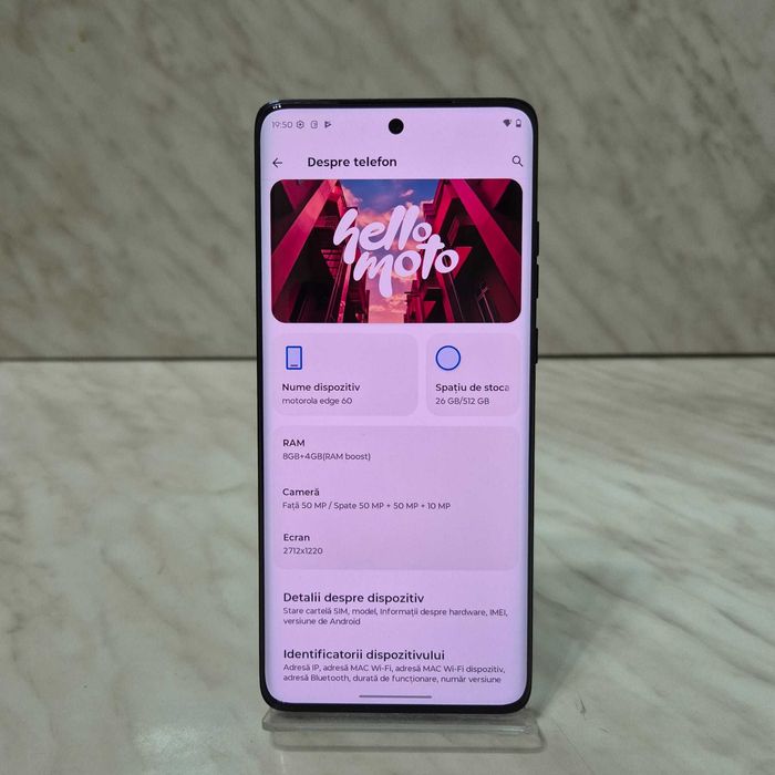 Telefon Motorola Edge 60 Blue 512gb Full Box Zeus Amanet Rahova 34154