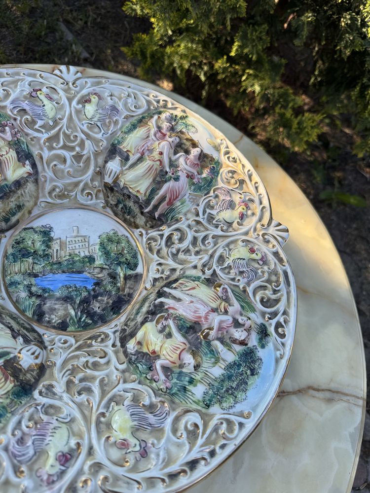 Fructiera deosebita din portelan capodimonte