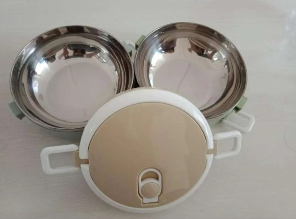 Практични 3-слойни термо кутии за храна от неръждаема стомана с капаци