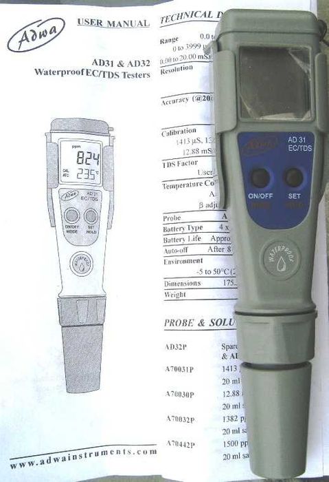 Dispozitiv pentru testarea  calitatii  apei