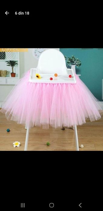 Tiull scaun & decor birthday