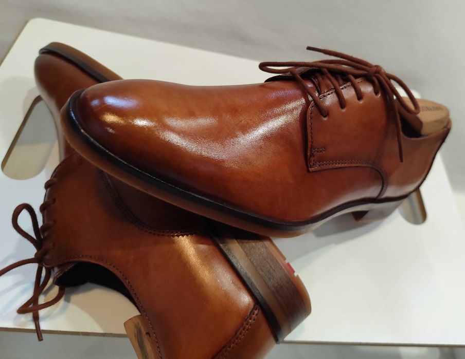 Pantofi derby 39 plain toe LLOYD NOI piele naturala moale