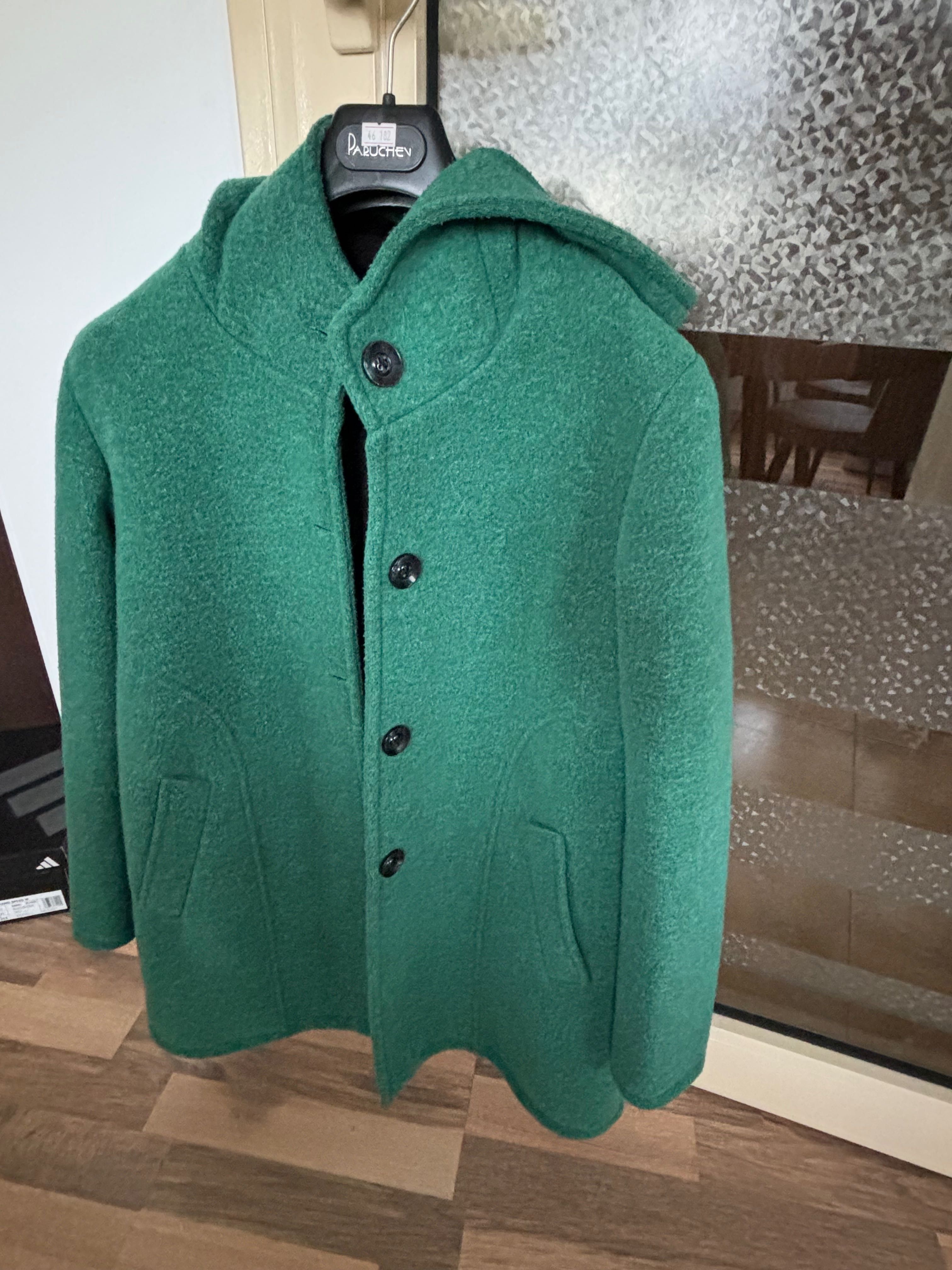 Дамско палто зелено М