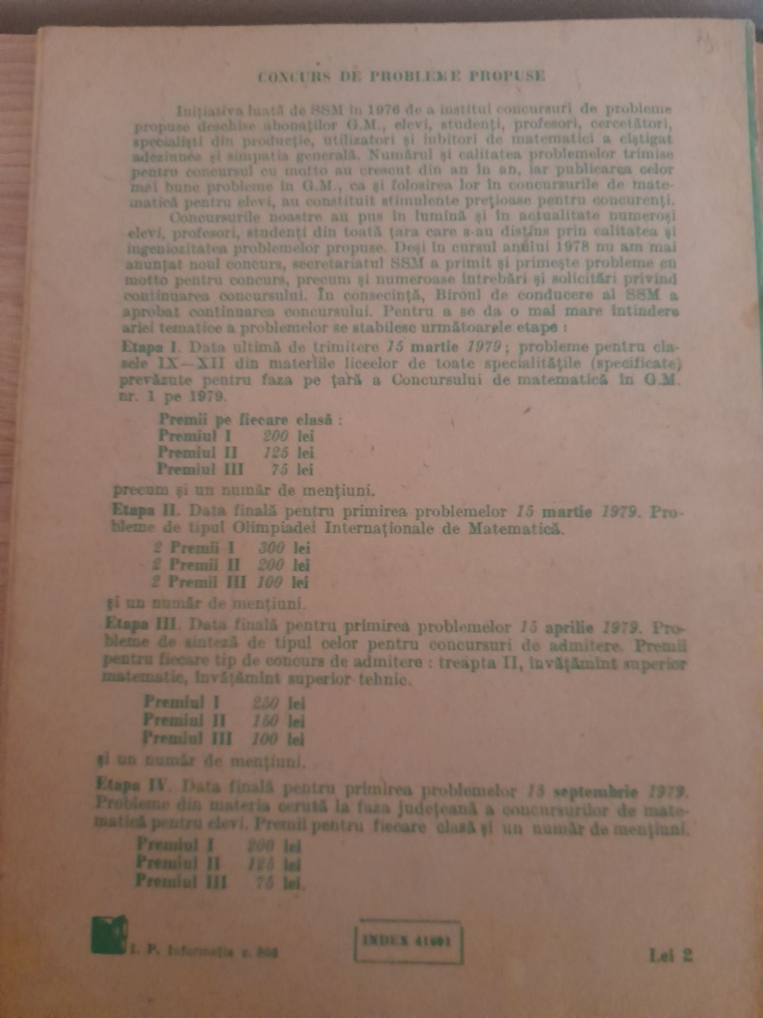 Gazeta matematică 1979, nr 2