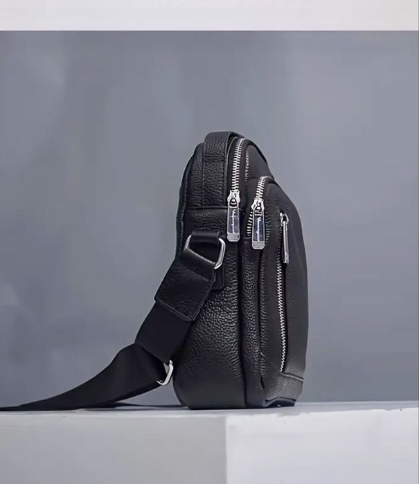 Мъжка луксозна чанта /Изискана и модерна от естест. кожа -9% Промоция!