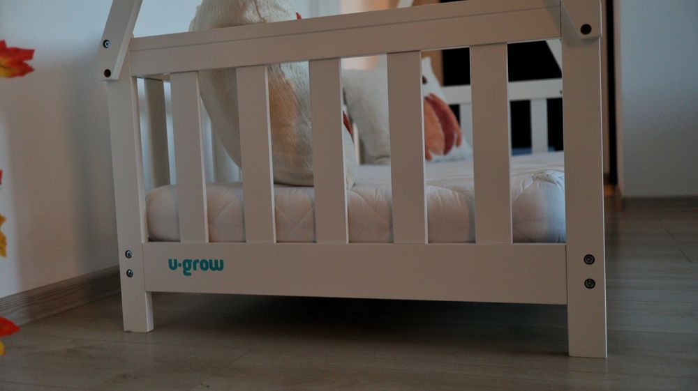 Pat copil 70x140, saltea, husa saltea, aproape nou