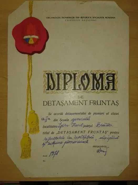 Lot Diplome pentru Pionieri