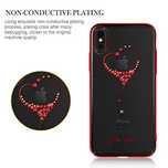 Husa GloMax pentru Apple iPhone X design Cristale Swarovski - Red