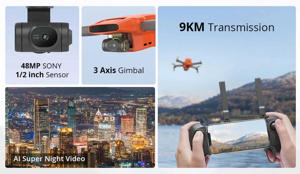 Дрон FIMI MINI 3 с 48 Mpx камера и 9 KM полет с ГАРАНЦИЯ + ПОДАРЪЦИ