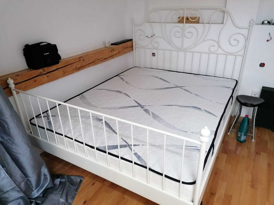 Pat cu somiera si saltea de vanzare, 160/200 cm