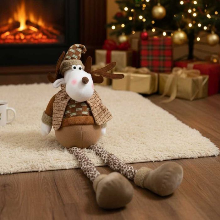 Коледна декоративна фигура – еленче с опъващи се крачета;