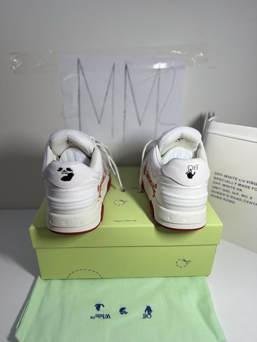 Adidasi sneakers off white ‘’for walking’’ red shoes