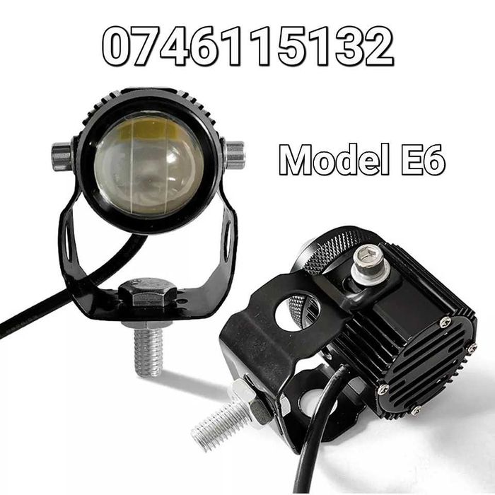 Proiector-Proiectoare LED-Bicolor-Galben-ALB-Atv Moto Motocicleta- E6