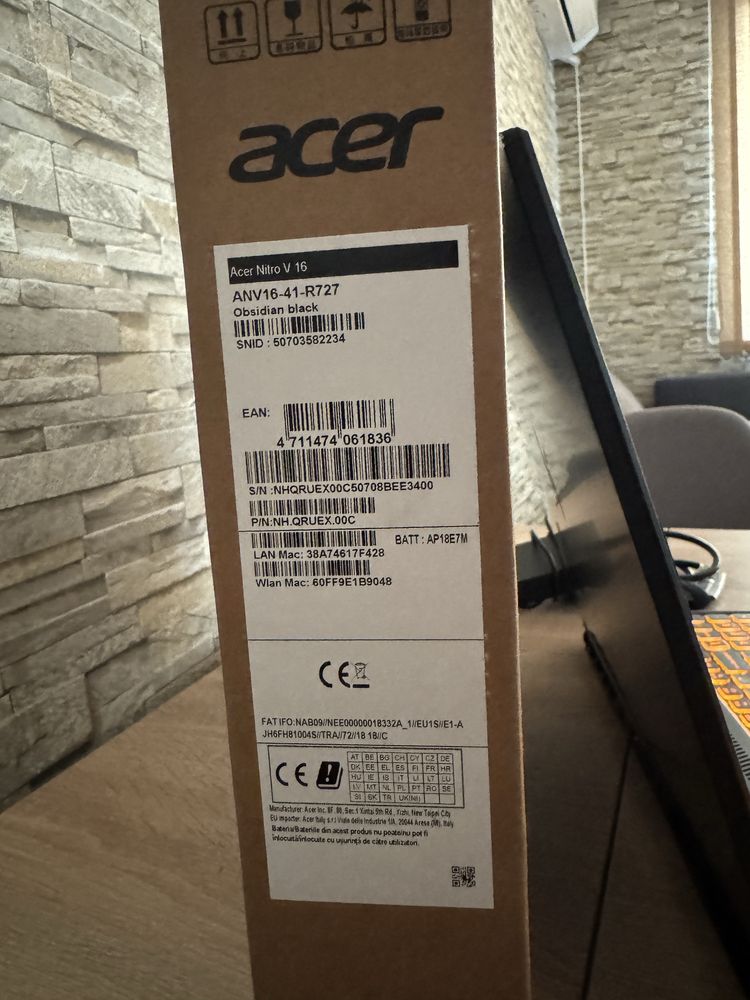 Gaming Лаптоп Acer Nitro V16 165hz