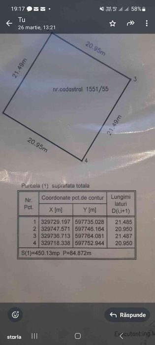 Teren de vanzare Pantelimon Rascoalei