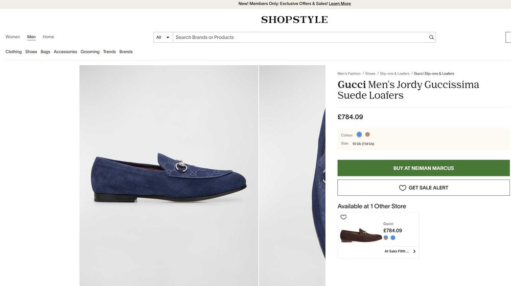 Мъжки Обувки Gucci Jordy Guccissima от ВЕЛУР