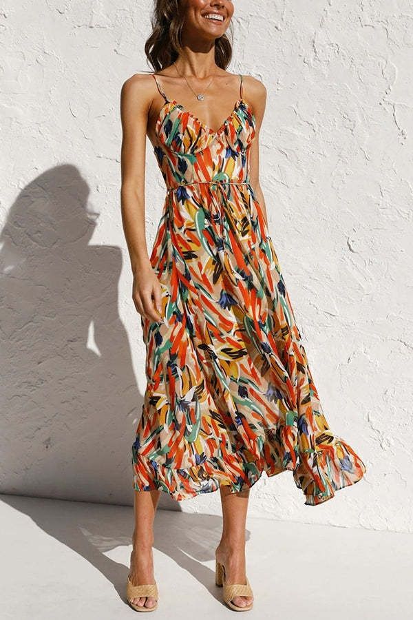 Rochie imprimeu colorat L