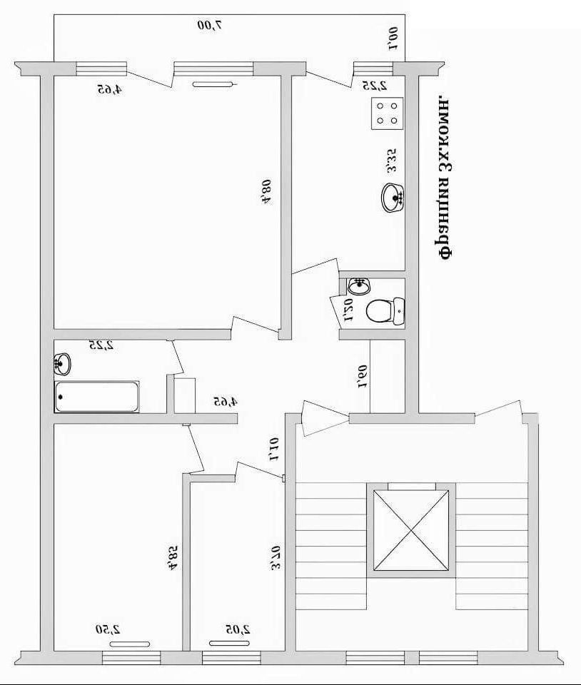 Паркентский 3/3/9 Генерал Петрова 75м2 без ремонта
