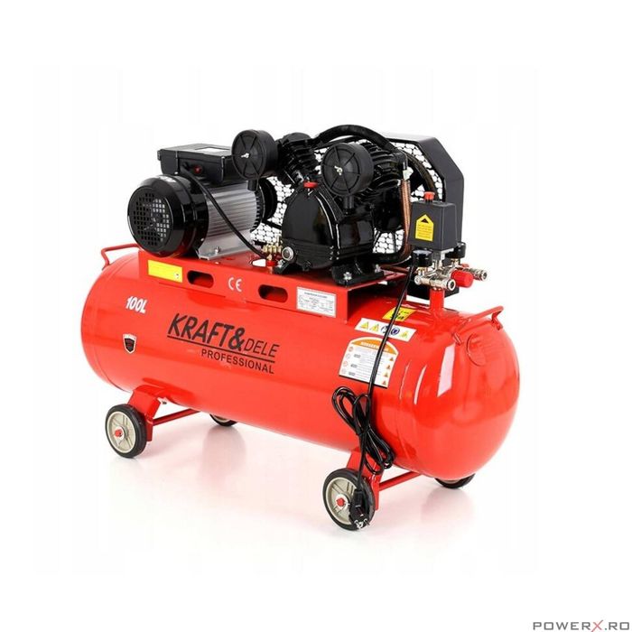 Compresor 100 litri, 2 pistoane pe ulei, 220V, 480 l/min, motor