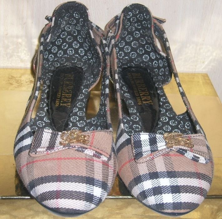 Дамски обувки - бърбъри - тип балерина №37