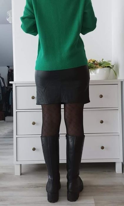 Fustă din piele sintetică