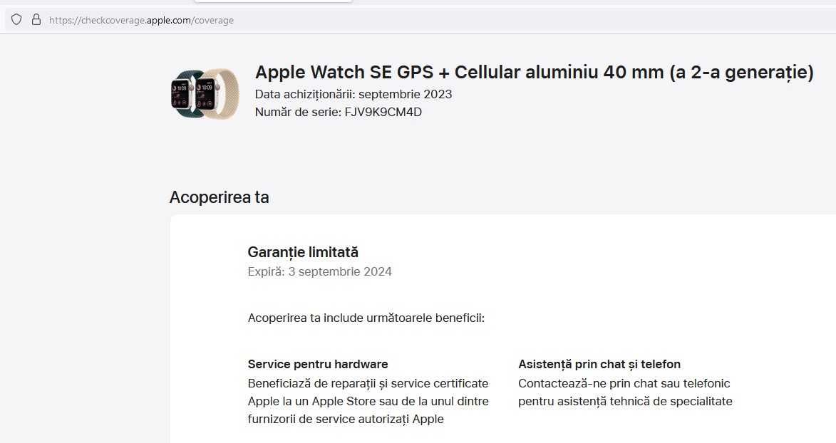 Apple Watch SE, GPS + Cellular, 40mm, Culoare Midnight