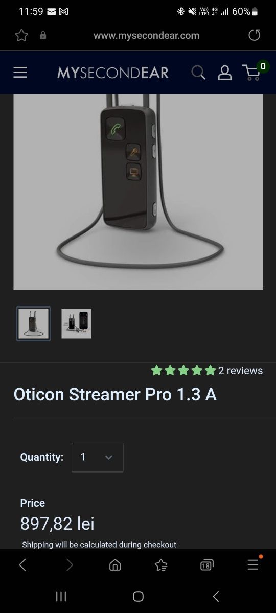 Otticon streamer pro